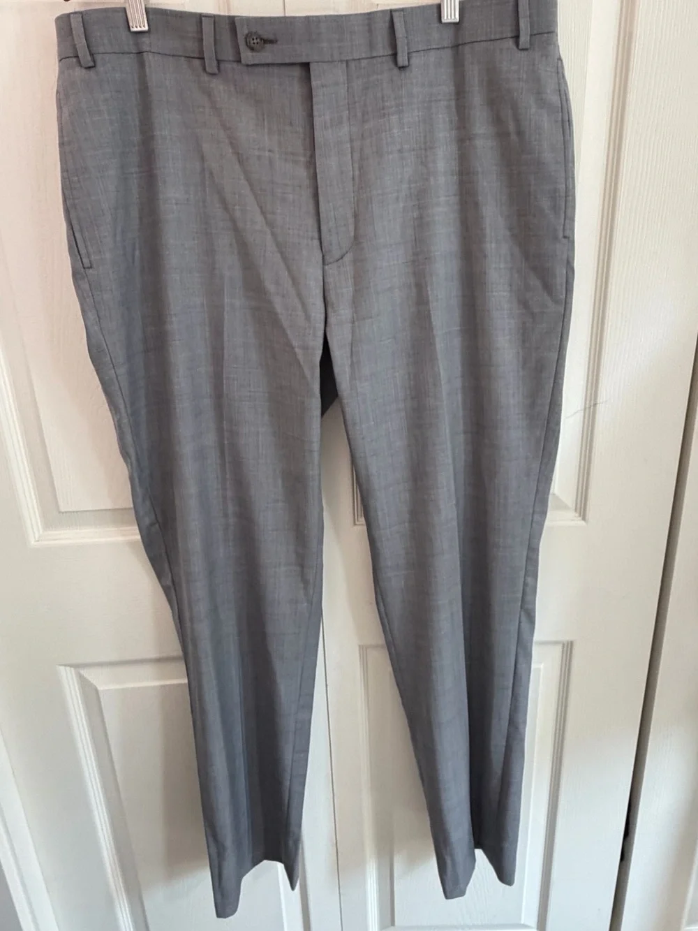 Calvin Klein Men’s Gray Wool Blend Dress Pants 38W 32L Tailored Trousers